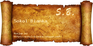 Sokol Bianka névjegykártya